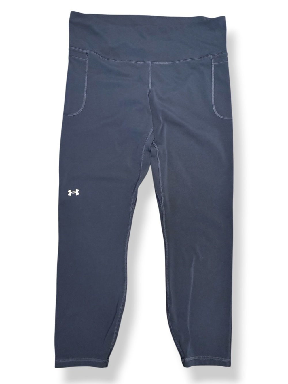 ✨ Under Armour Navy High Rise Leggings XL Pocket Athletic Workout Pants